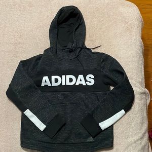 Adidas Black Heather Hoodie Medium
